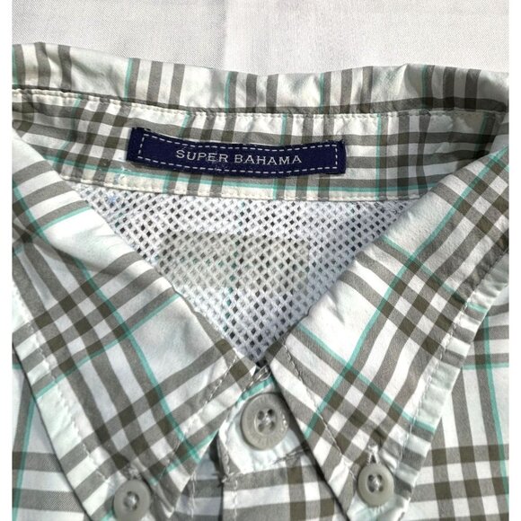 Columbia PFG Super Bahama Shirt Men's Omni-Shade Plaid Fishing Boating Hiking - Picture 4 of 10